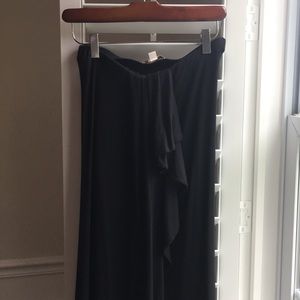 Ella Moss Strapless Black Maxi Dress. Ruffled. XS.